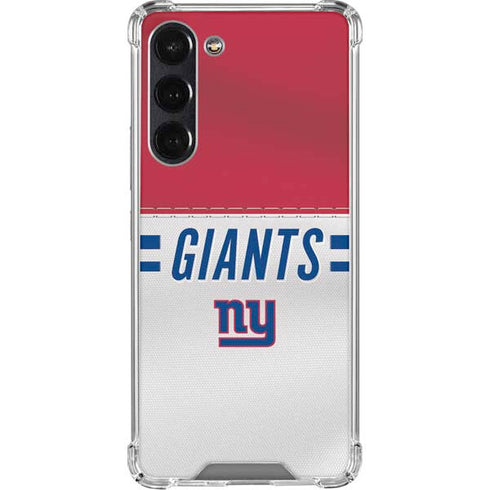NFL New York Giants White Striped Galaxy S24 FE Clear Case